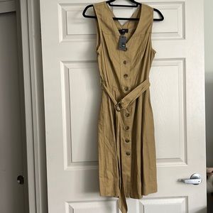 Mossimo Target khaki button up dress with belt